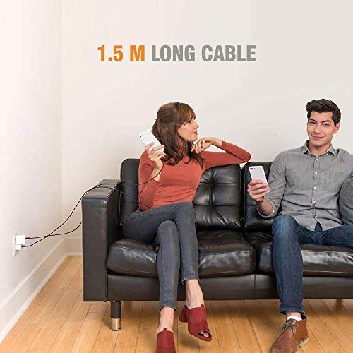 Amkette Charge Pro Micro USB Extra Tough Fast Charging Cable - 4.92 Feet (1.5 Meters) - (Space Grey) (Pack of 1) Amkette Charge Pro Micro USB Extra Tough Fast Charging Cable - 4.92 Feet (1.5 Meters) - (Space Grey) (Pack of 1)
